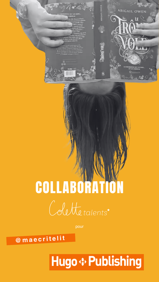 Collaboration — Maecrielit avec Hugo Publishing autour du livre Le trône volé.