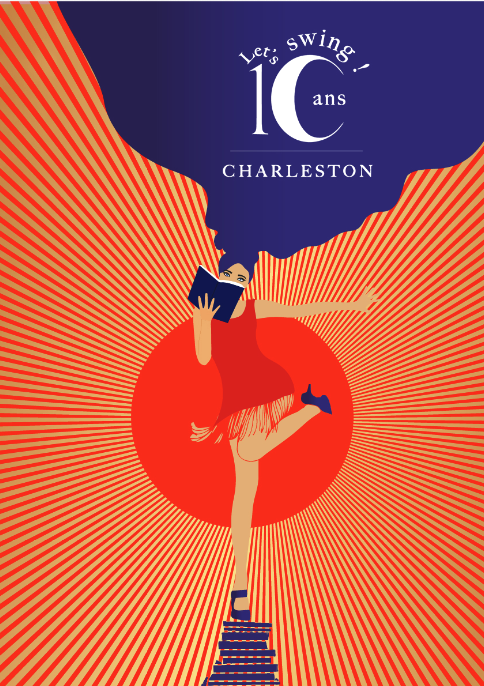 Logo anniversaire des 10 ans des éditions Charleston — let’s swing