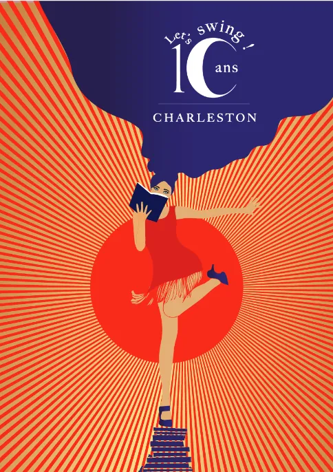 Logo anniversaire des 10 ans des éditions Charleston, let’s swing