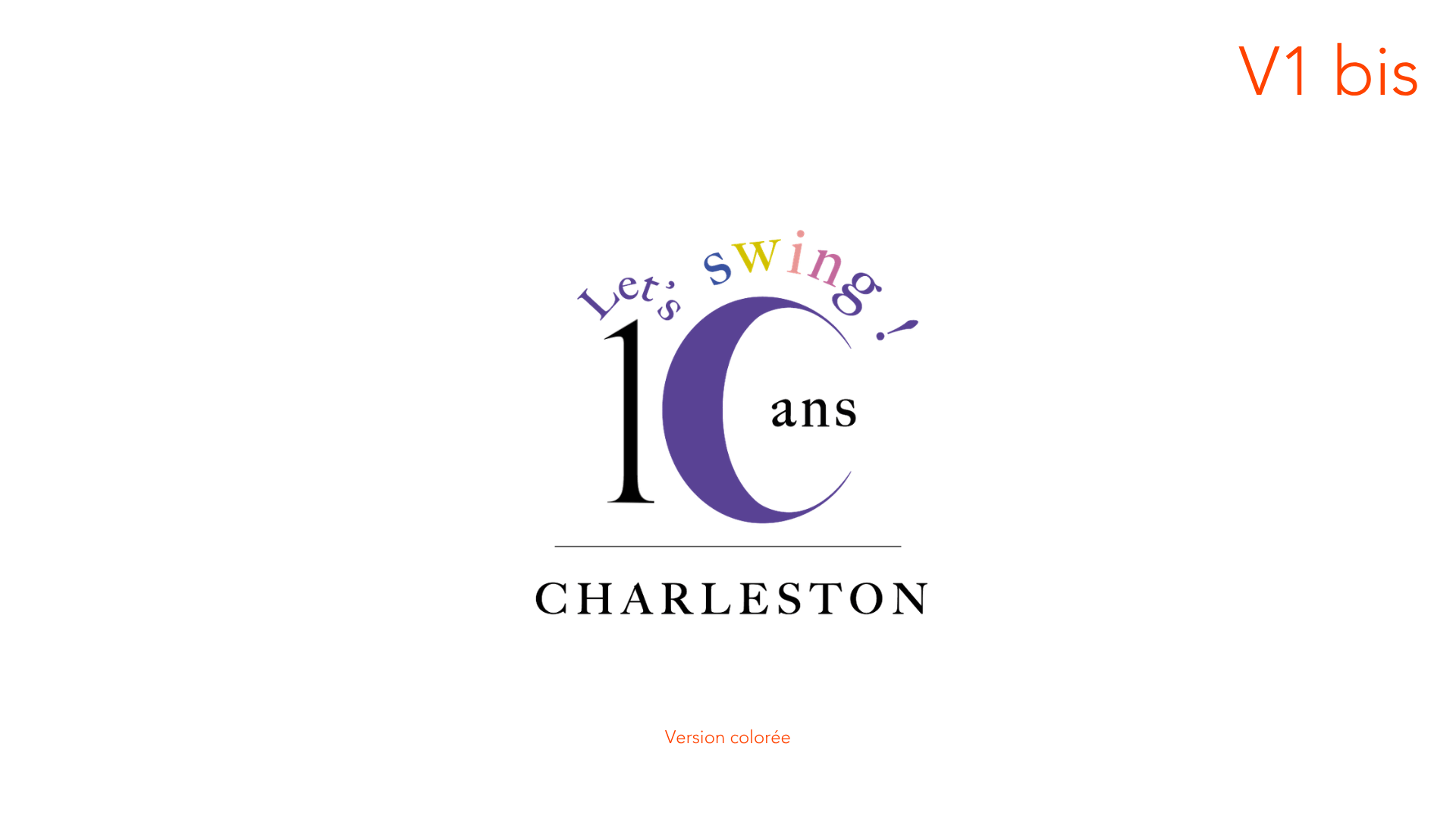 Piste de logo anniversaire 10 ans let’s swing — version couleur