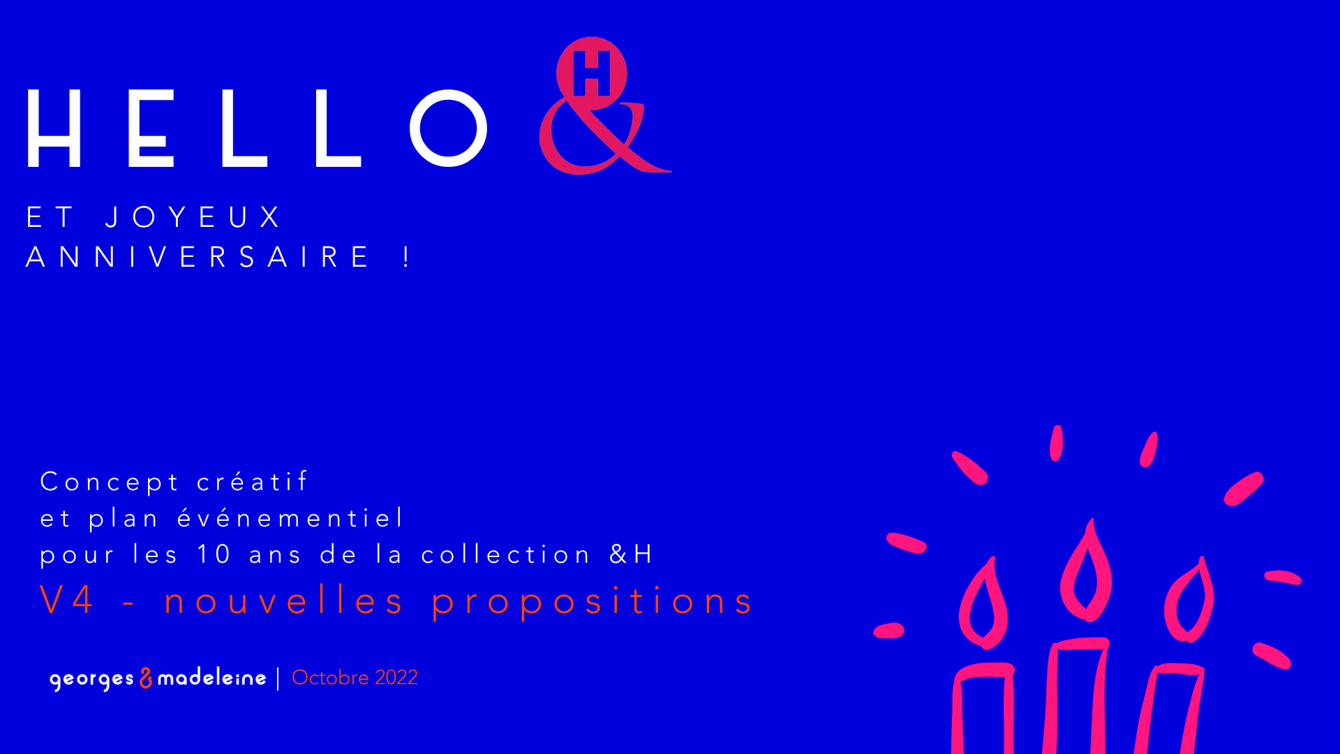 Hello & joyeux anniversaire — concept créatif et plan événementiel pour les 10 ans de la collection &H