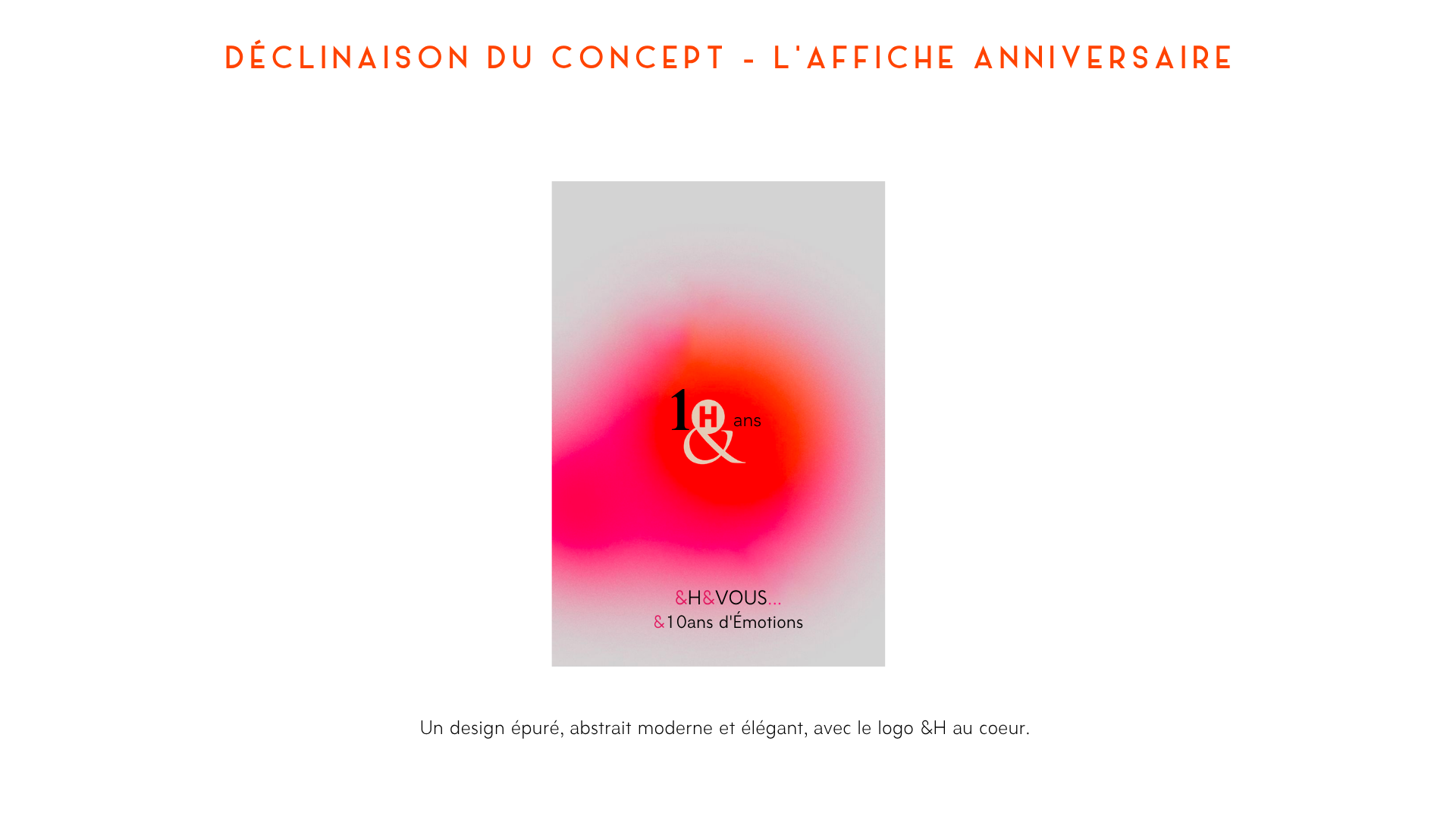 L&rsquo;affiche anniversaire &H&VOUS — dégradé rose