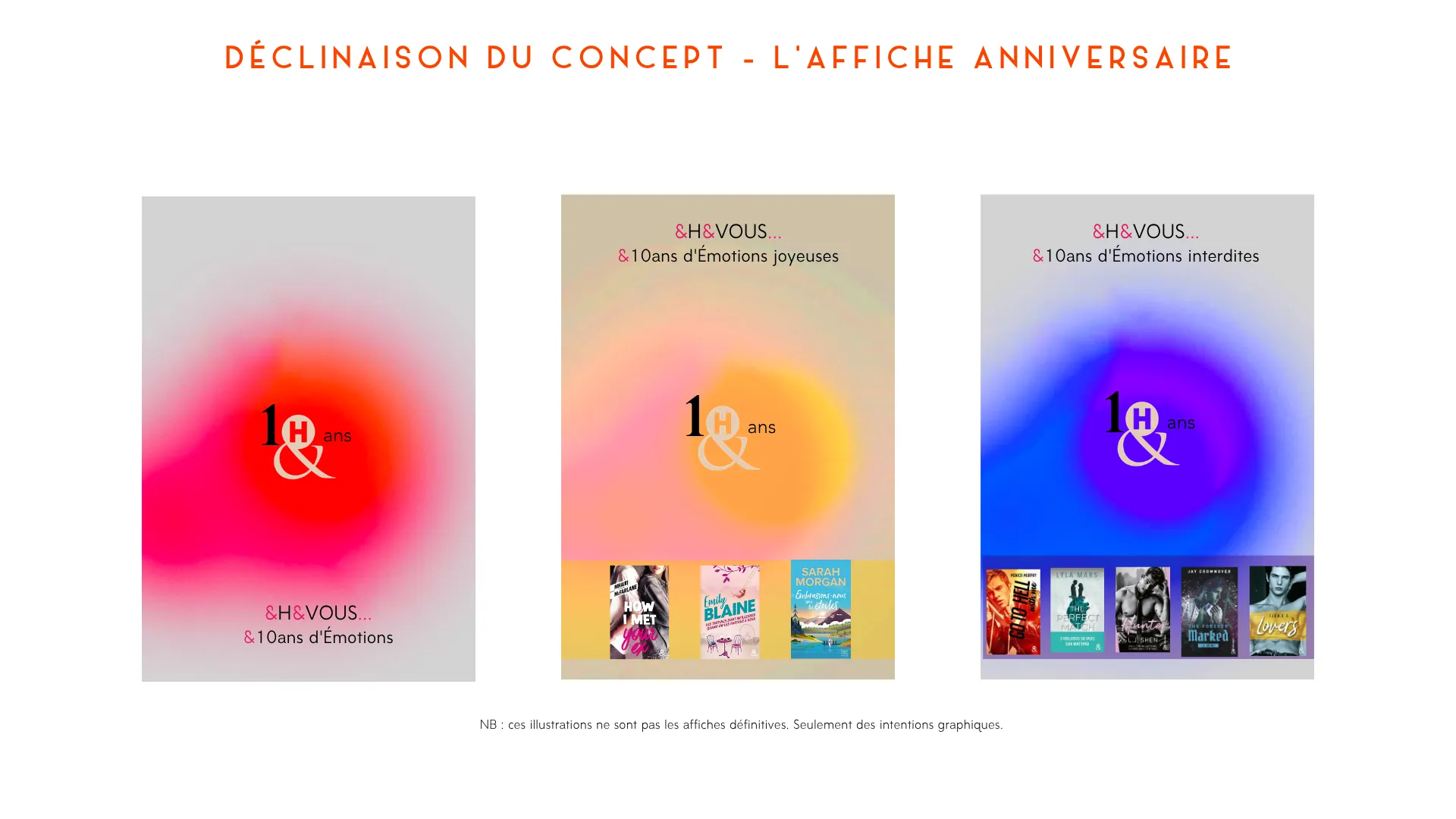 Les déclinaisons de l’affiche anniversaire avec les couvertures