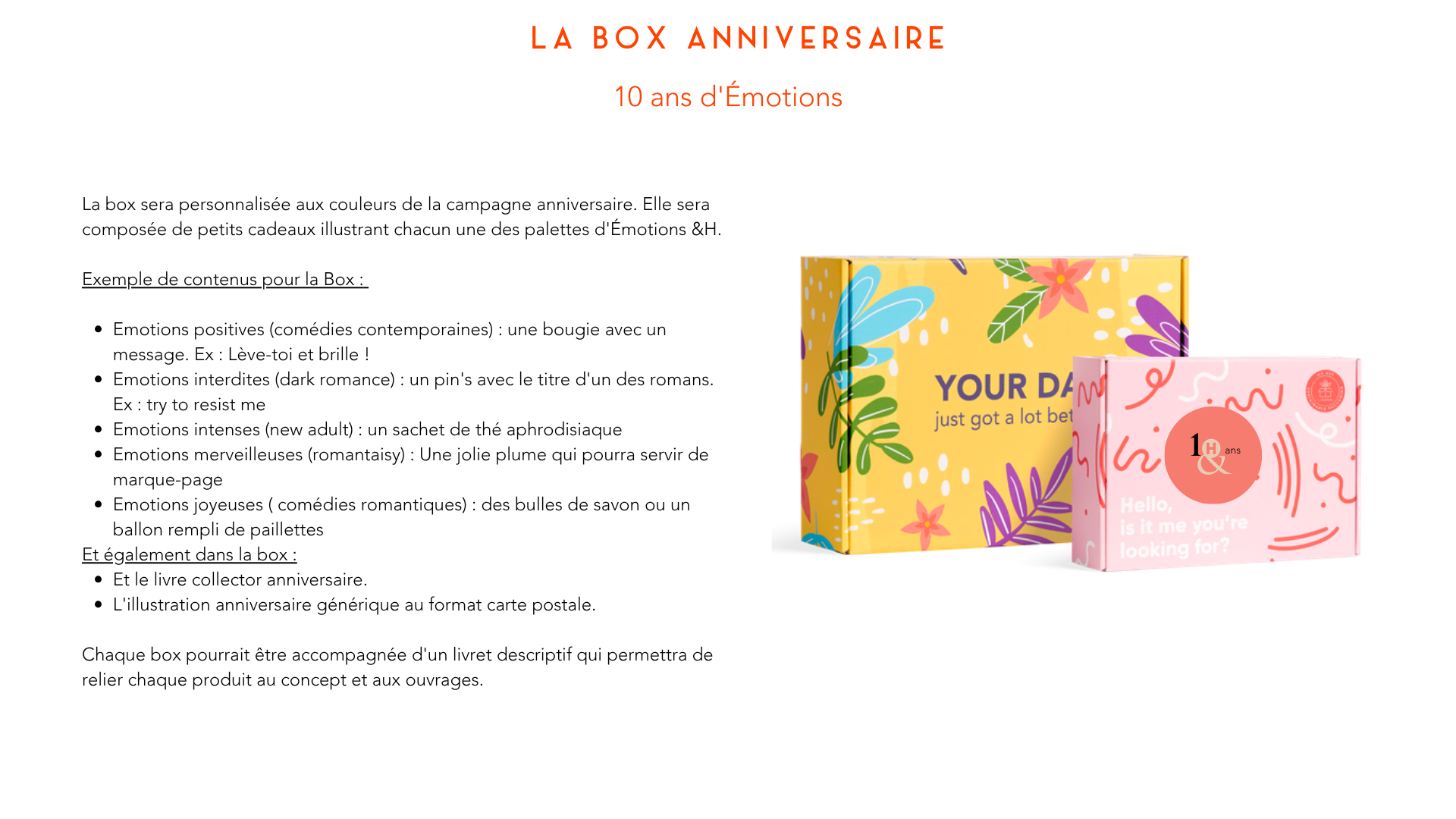 La box anniversaire — kits d&rsquo;Émotions