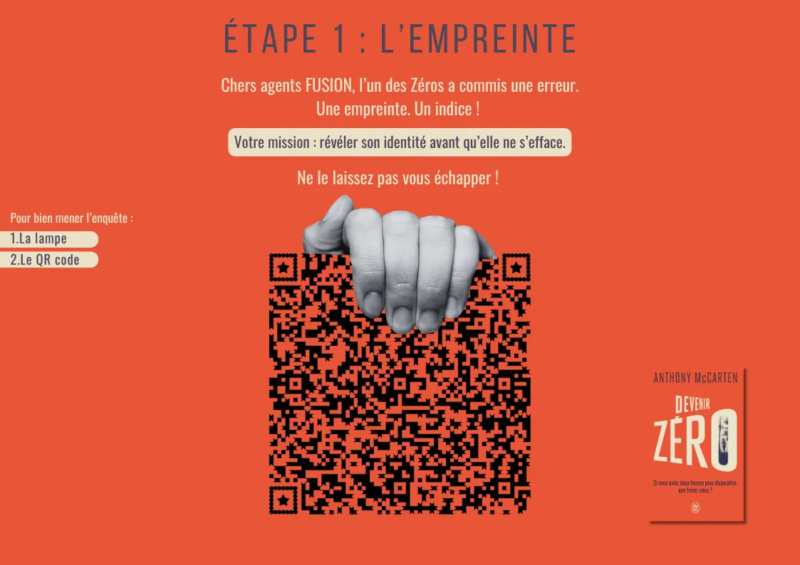 Énigme étape 1, l’empreinte