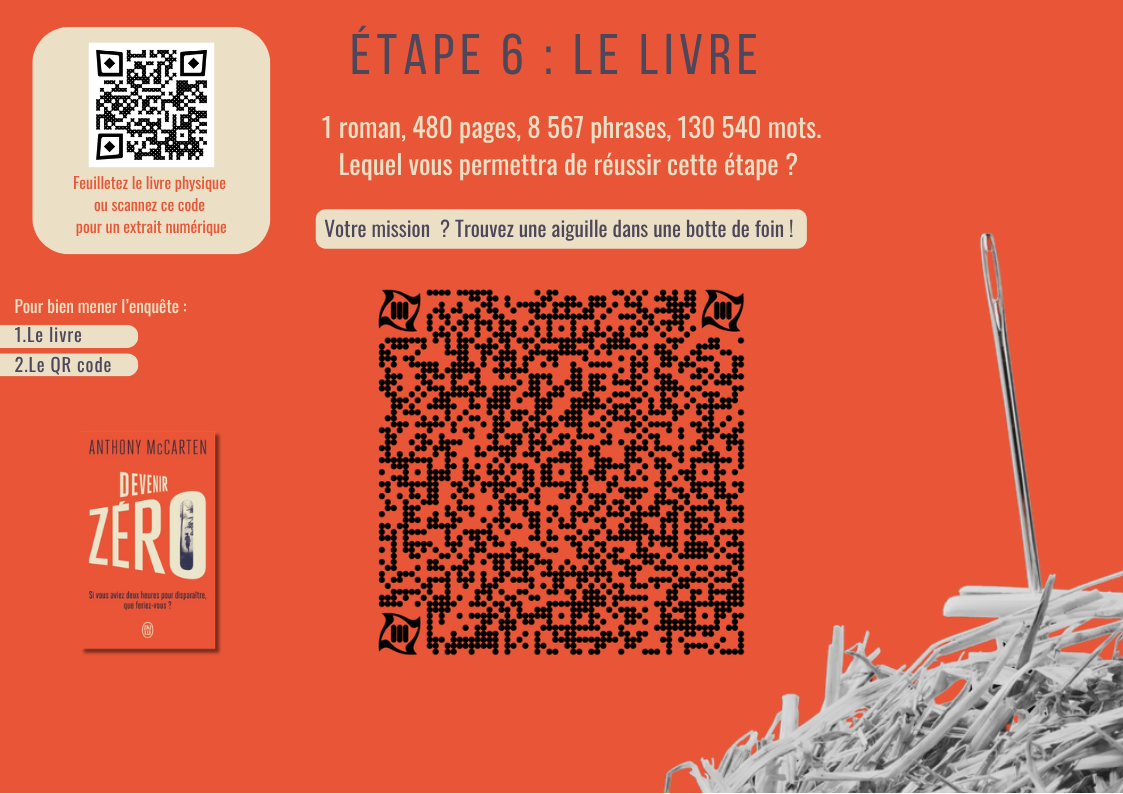 Énigme étape 6 — le livre