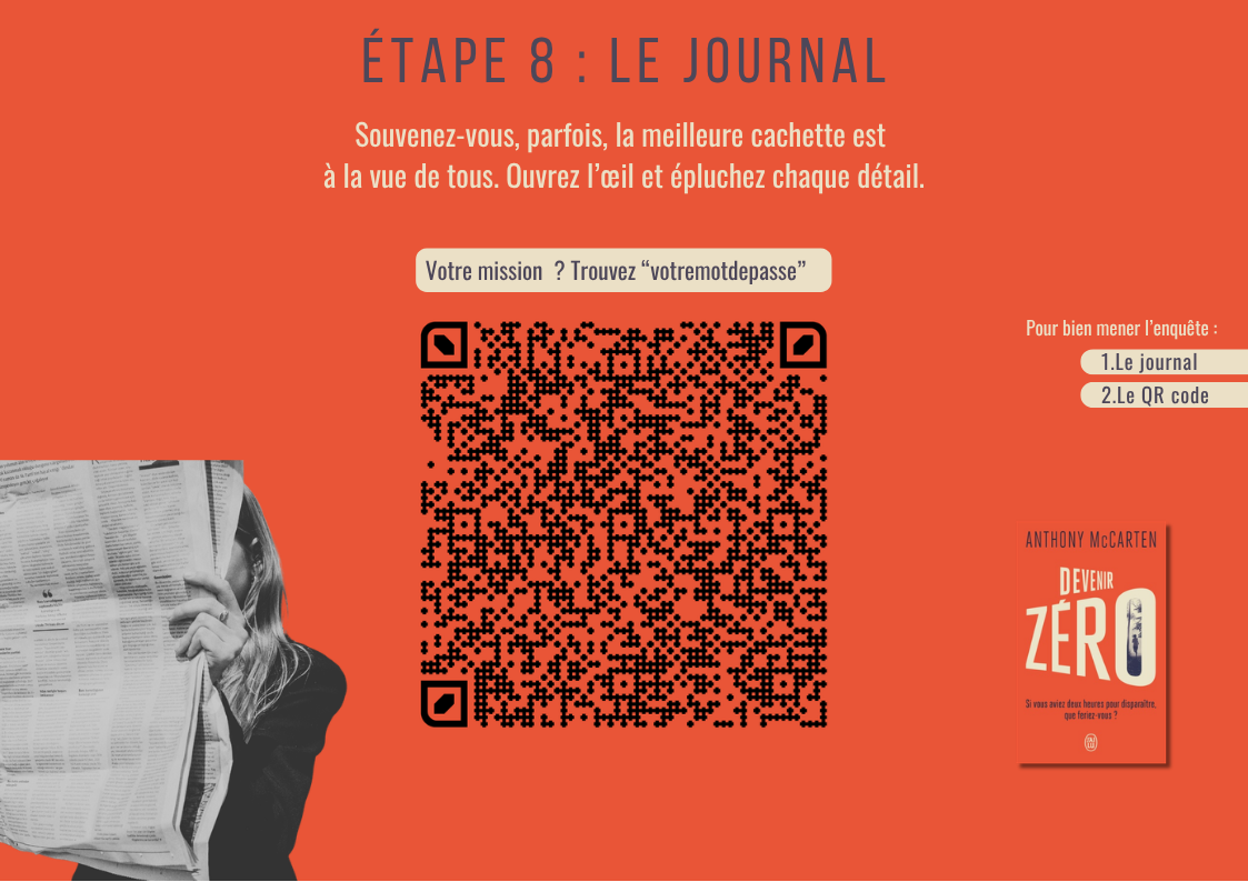 Énigme étape 8 — le journal