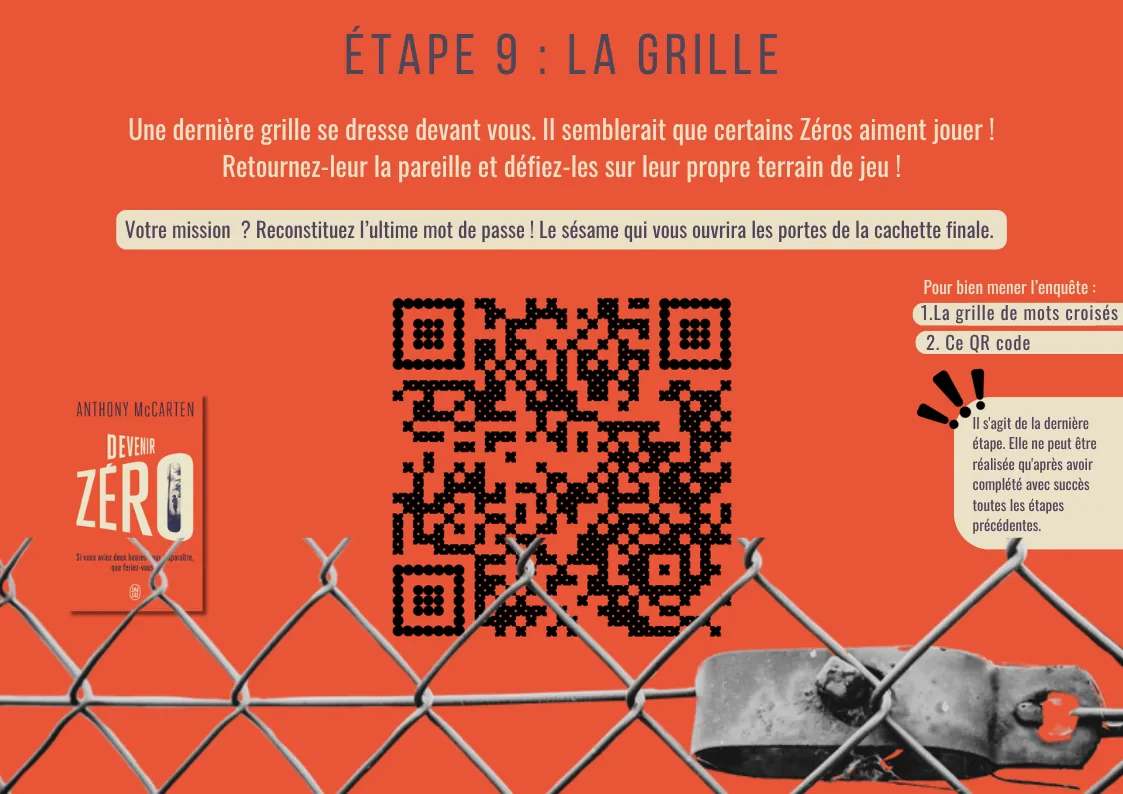 Énigme étape 9, la grille